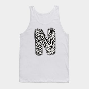 Zebra Letter N Tank Top